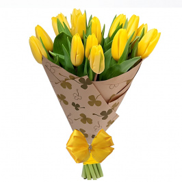 15 tulipes jaunes