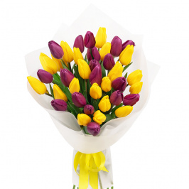 35 tulipani gialli e viola