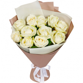 11 rosas blancas