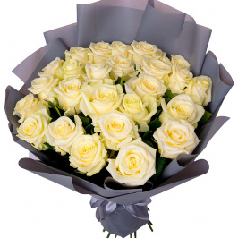 25 rosas blancas