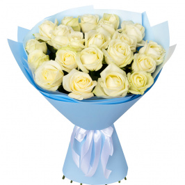 21 rosas blancas